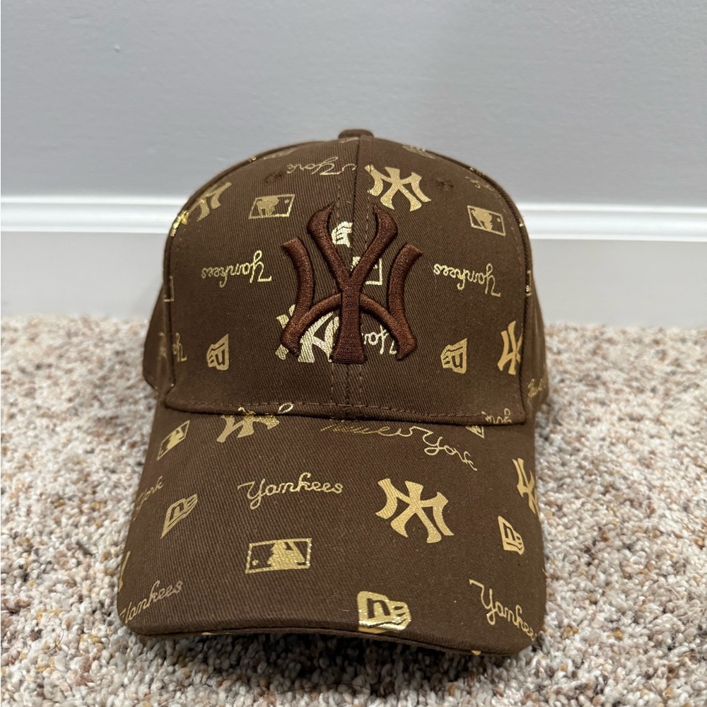 Brown and Gold Yankees Cap